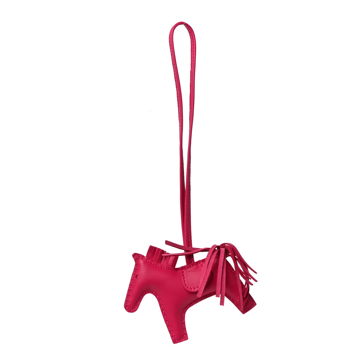 Hermes Milo Lambskin Grigri Rodeo Horse Bag Charm PM Rose Mexico 3 of 6