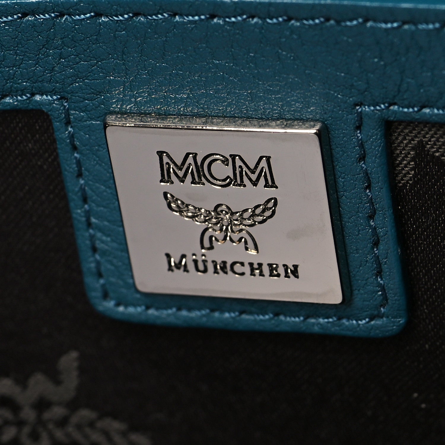 MCM Visetos Large Side Studs Stark Backpack Teal 6 of 10