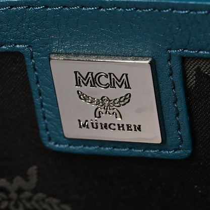 MCM Visetos Large Side Studs Stark Backpack Teal 6 of 10
