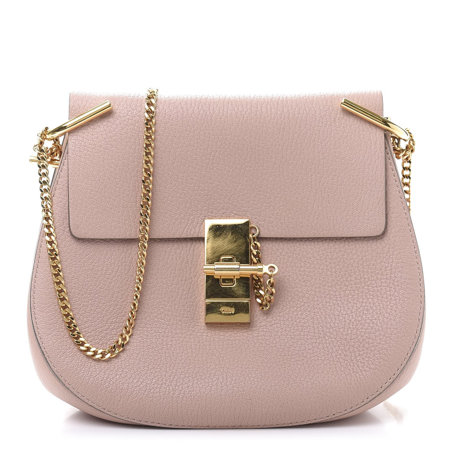 Grained Lambskin Drew Shoulder Bag Cement Pink