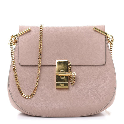 Chloe Grained Lambskin Drew Shoulder Bag Cement Pink 1 of 11