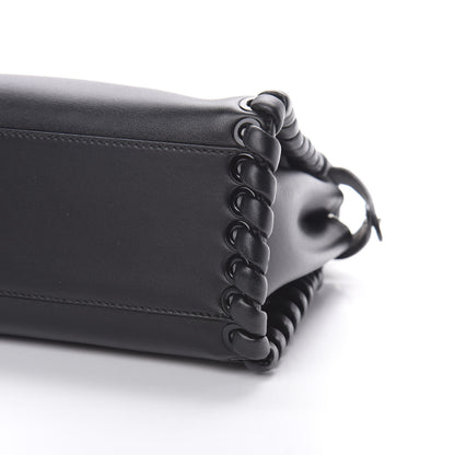 Fendi Nappa Lace Up Mini Peekaboo Iconic Satchel Black 11 of 11