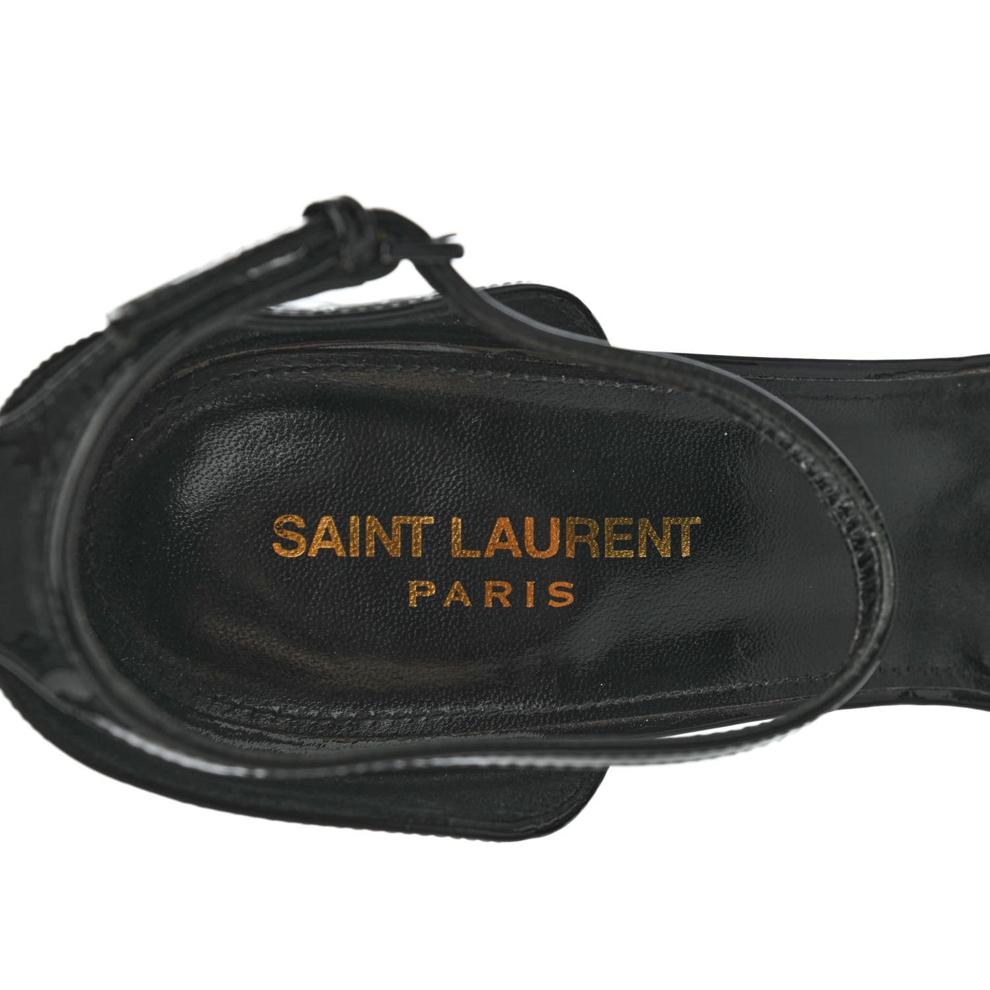 Patent Calfskin Opyum 110 Sandals 41 Black Gold