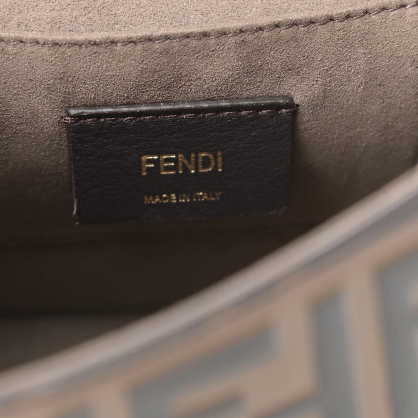 Vitello Century F is Fendi Bi-Color FF 1974 Embossed Small Kan I Shoulder Bag Fragola Maya Black