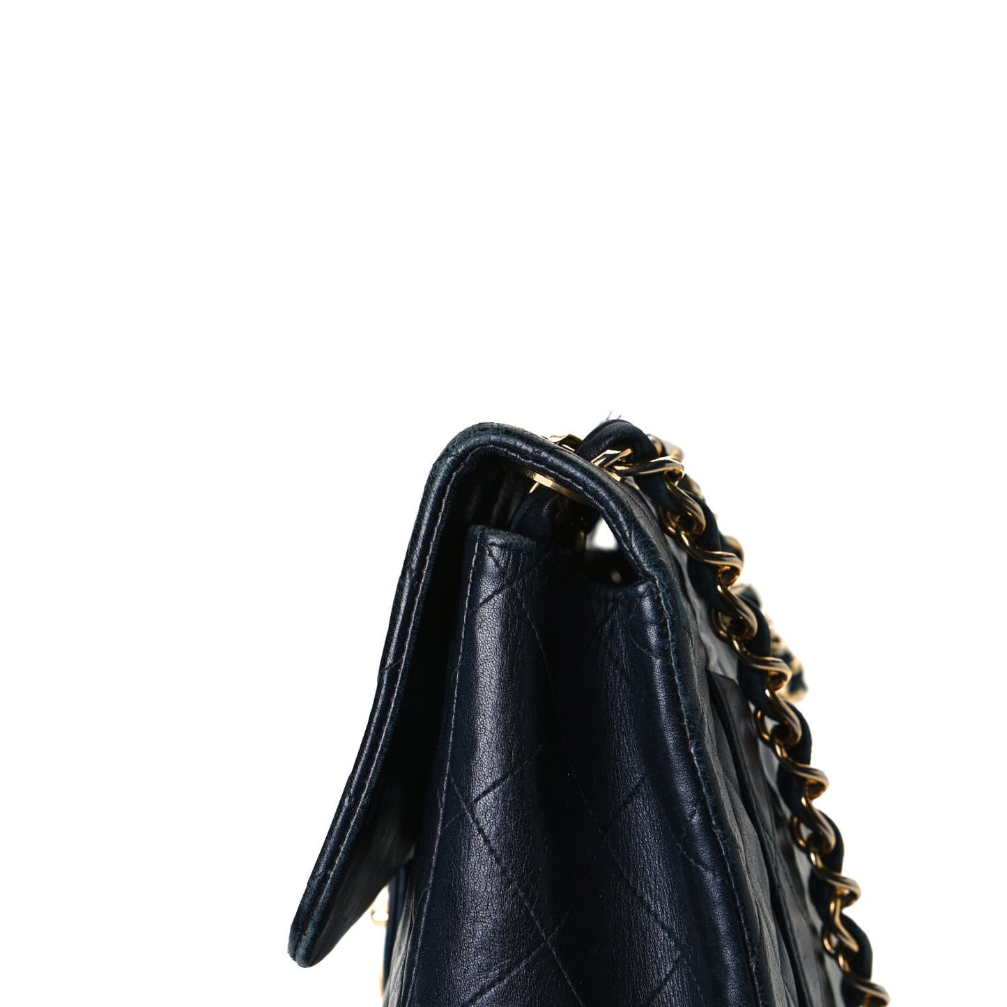 Lambskin Quilted XL Jumbo Single Flap Black
