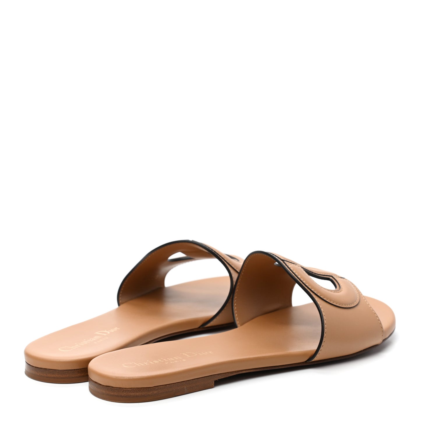 Calfskin D-Club Mule Sandal 38.5 Natural