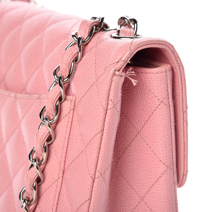 Chanel Caviar Jumbo Single Flap Pink 12 of 16
