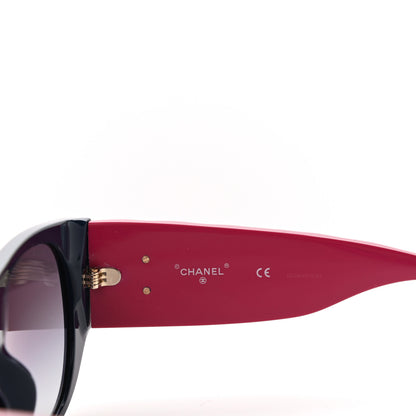 Chanel Acetate Quilted CC Pilot Sunglasses 71465 Pink Black 9 of 17