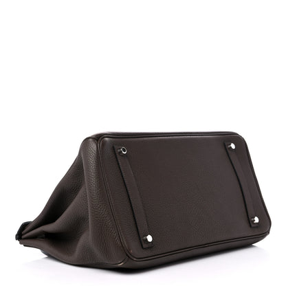 Hermes Taurillon Clemence BIRKIN 35 Cafe 4 of 14
