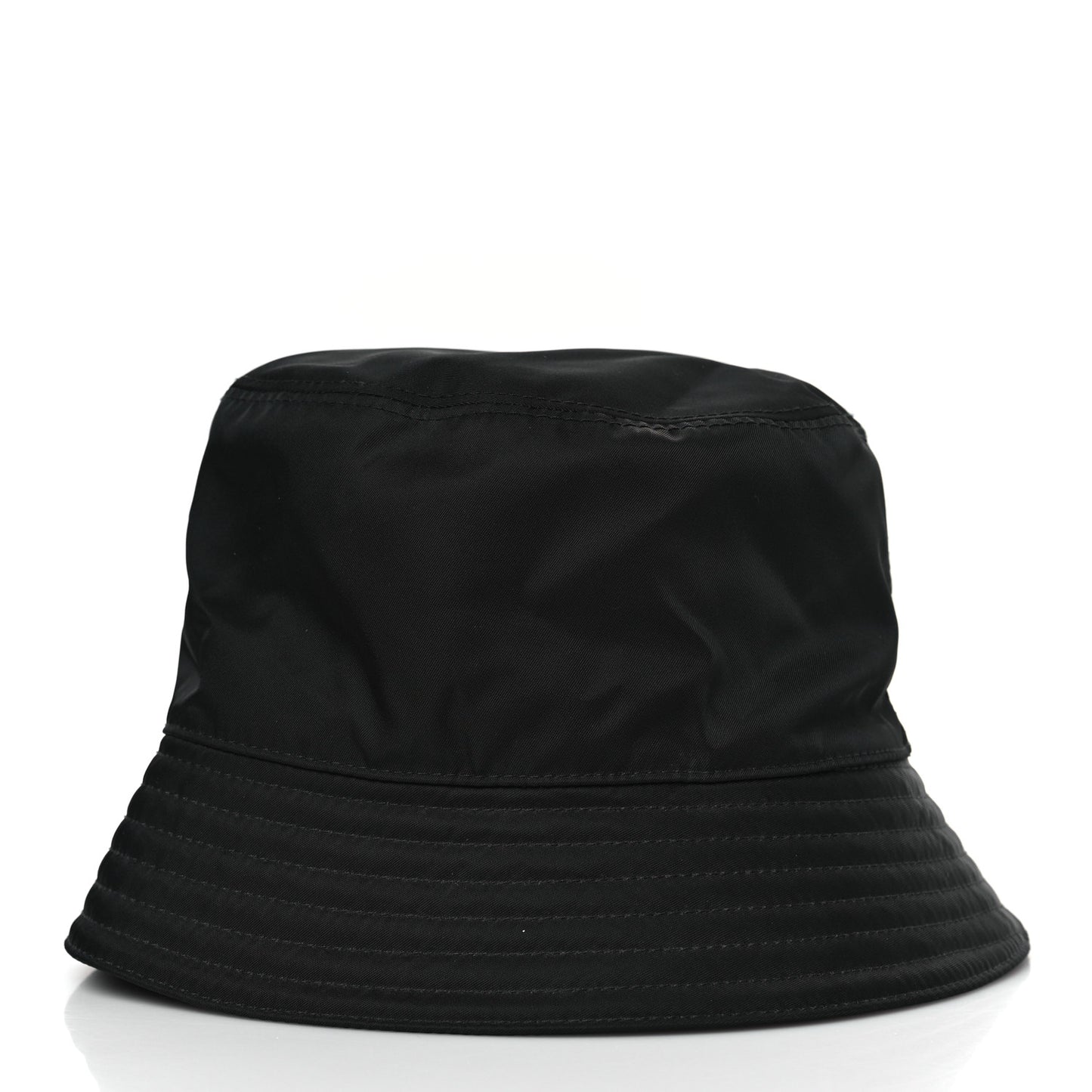 Re-Nylon Metal Triangle Logo Womens Bucket Hat M Black