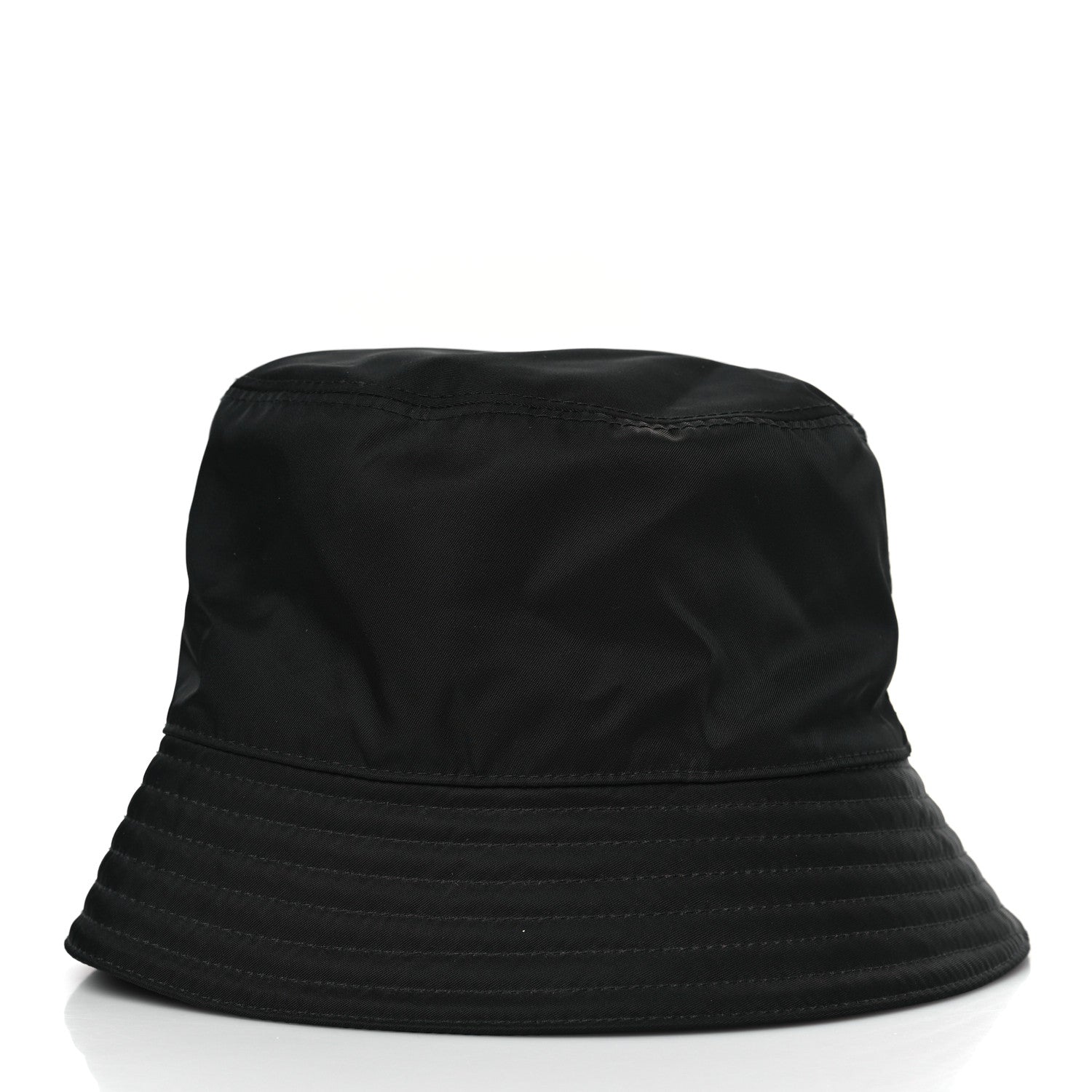 Prada Re-Nylon Metal Triangle Logo Womens Bucket Hat M Black 5 of 7