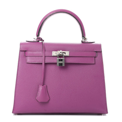 Hermes Chevre Mysore Kelly Sellier 25 Cyclamen 1 of 14