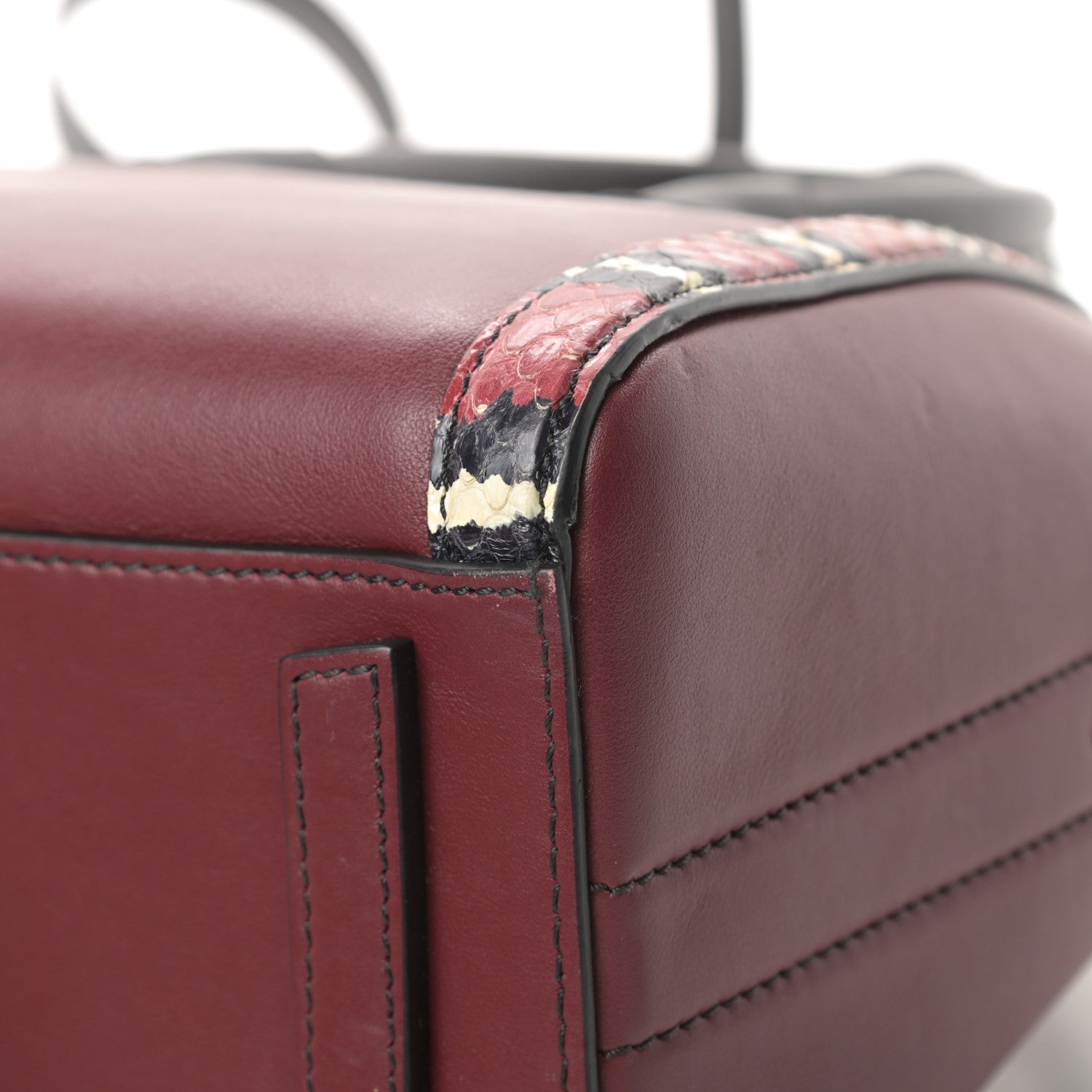 Givenchy Smooth Calfskin Ayers Mini Bi-Color Antigona Wine Black 11 of 14
