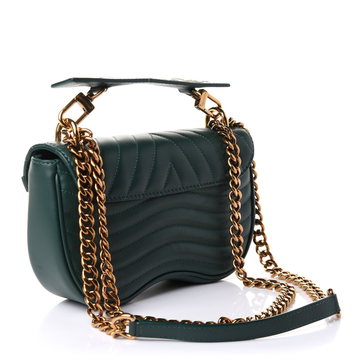Louis Vuitton Calfskin New Wave Chain PM Emerald 4 of 11