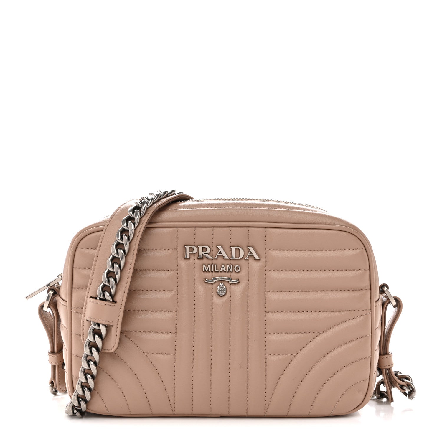 Prada Soft Calfskin Diagramme Camera Bag Cipria 1 of 13