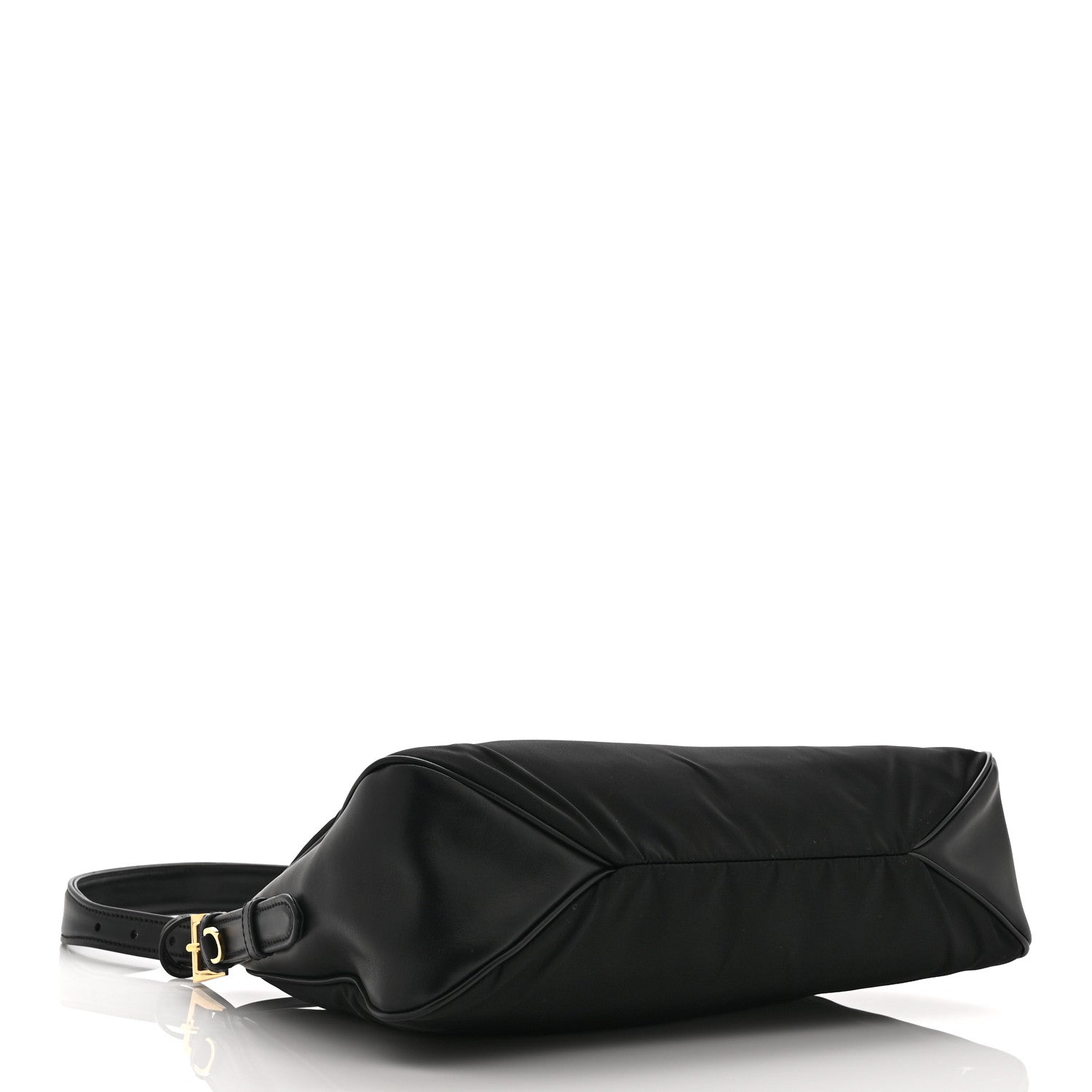 Prada Re-Nylon Vitello Large Aimee Shoulder Bag Black 4 of 10