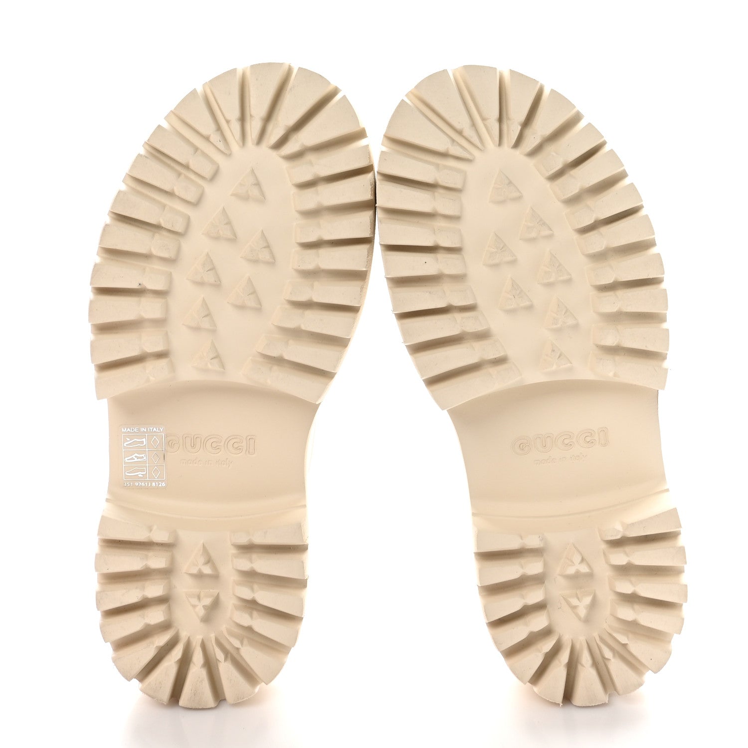 Gucci Rubber GG Monogram Perforated Elea Platform 55mm Lug Sole Sandals 36 Mystic White 5 of 9