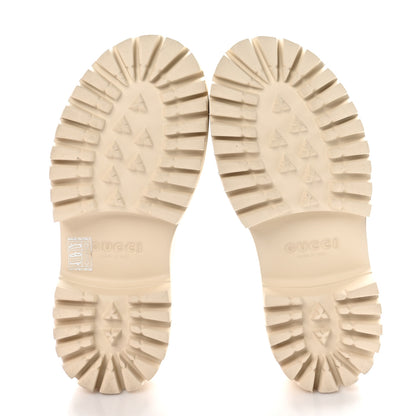 Gucci Rubber GG Monogram Perforated Elea Platform 55mm Lug Sole Sandals 36 Mystic White 5 of 9