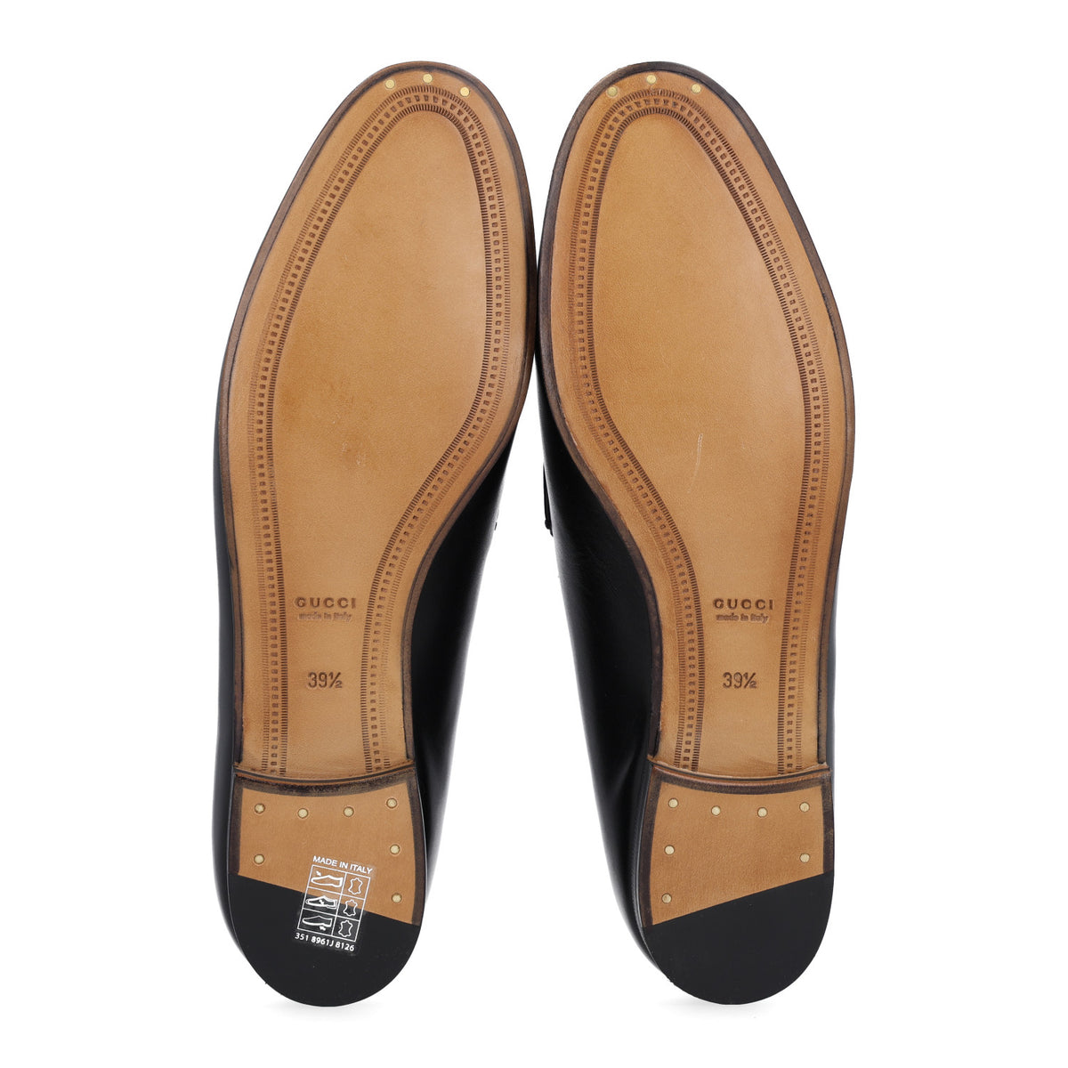 Gucci Calfskin Womens Jordaan Loafers 39.5 Black 7 of 11