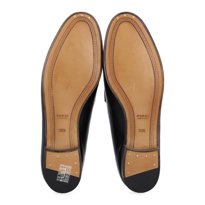 Gucci Calfskin Womens Jordaan Loafers 39.5 Black 7 of 11