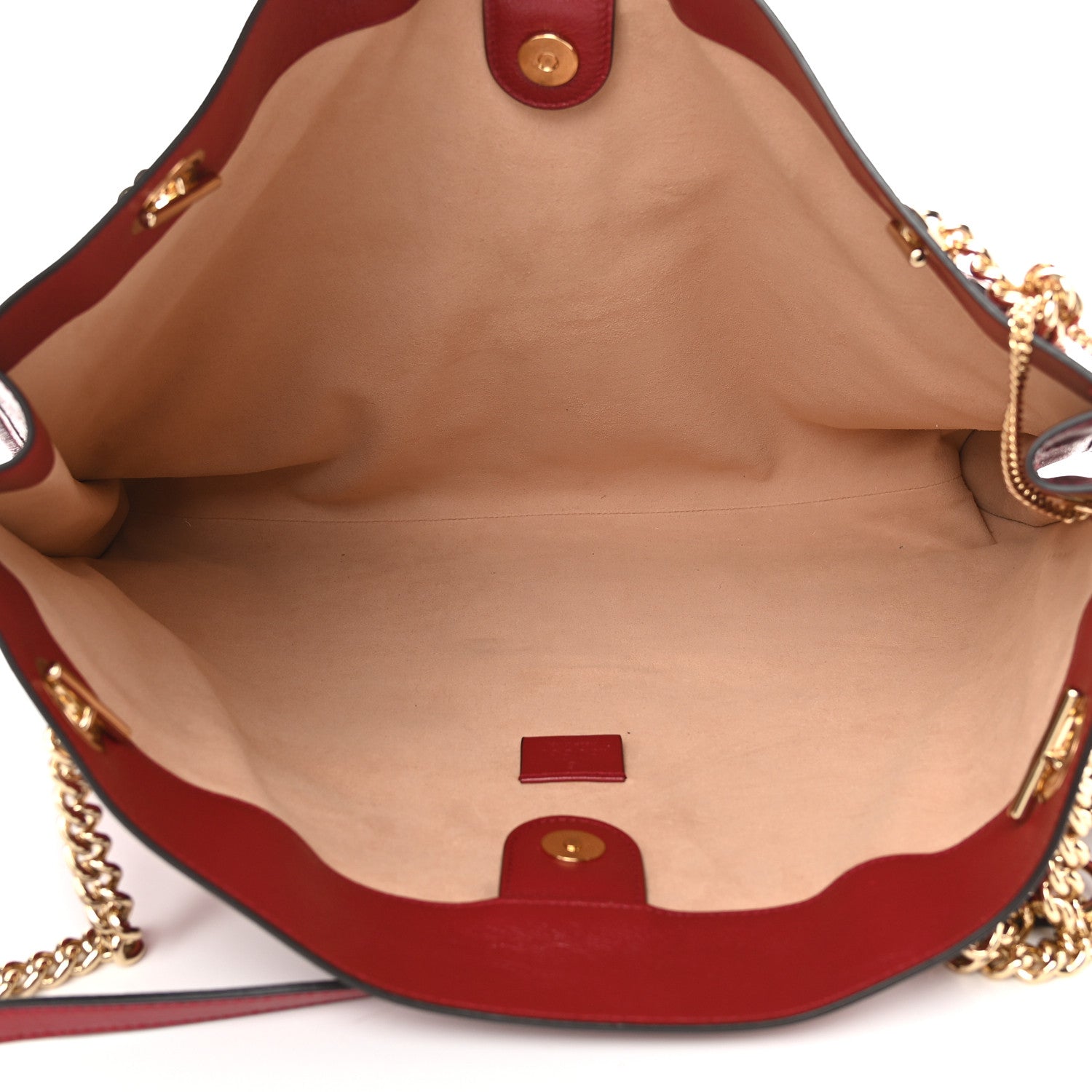 Gucci Calfskin Large Rajah Chain Tote Romantic Cherry 6 of 10