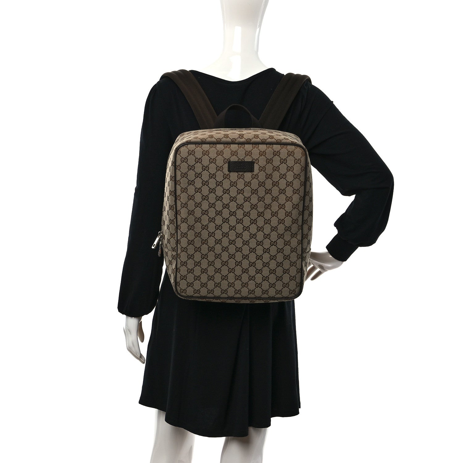 Gucci Monogram Travel Backpack Dark Brown 2 of 10