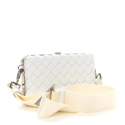 Bottega Veneta Spazzolato Intrecciato Mens Crossbody Messenger Bag White 3 of 9