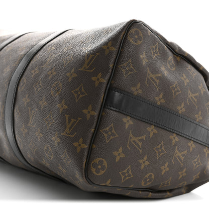 Louis Vuitton Monogram Macassar Keepall Bandouliere 45 9 of 14