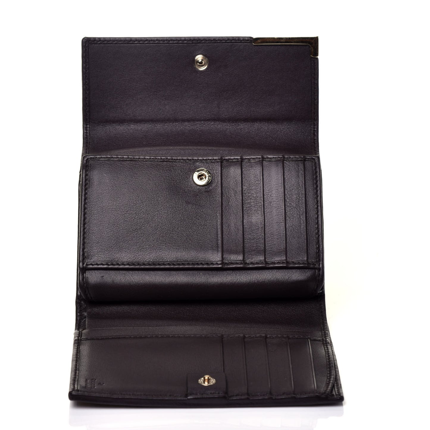 Monogram Margaux Calfskin Dice Compact Trademark Wallet Beige Ebony Cocoa