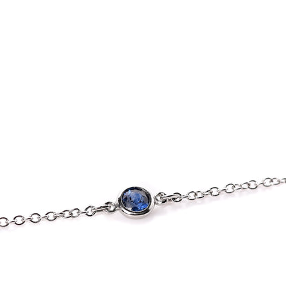 Tiffany Platinum Blue Sapphire Elsa Peretti Color By The Yard Bracelet 5 of 11
