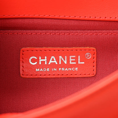 Chanel Calfskin Chevron Quilted Medium Boy Flap Coral 6 of 12