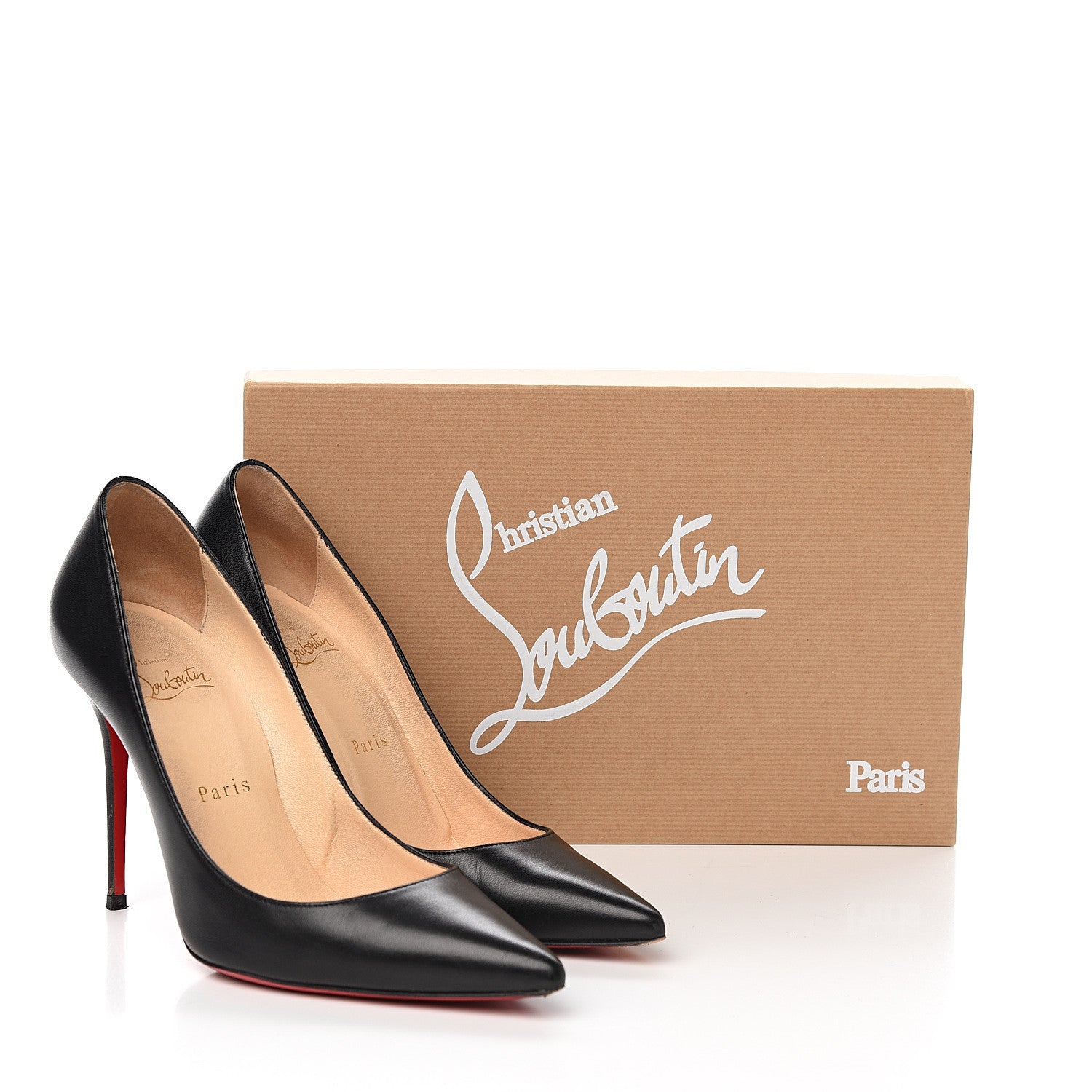 Christian Louboutin Kid Decollete 554 100 Pumps 37.5 Black 10 of 10