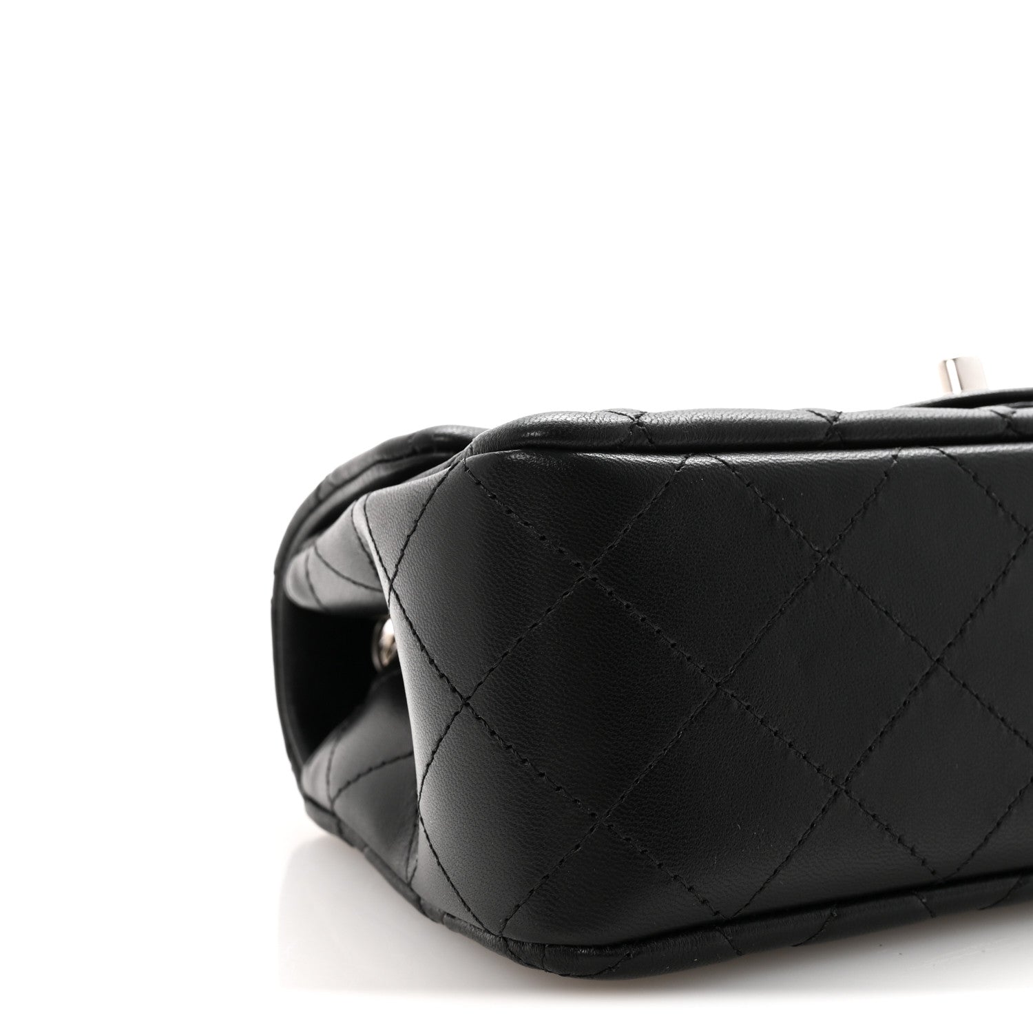 Chanel Lambskin Quilted Mini Rectangular Flap Black 9 of 11