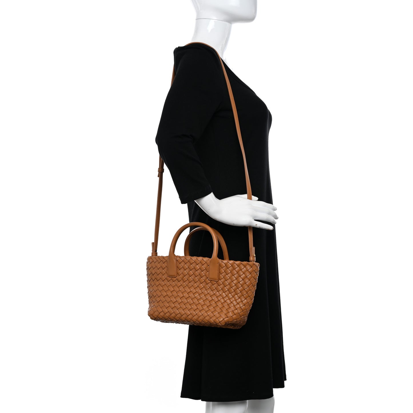 Nappa Intrecciato Mini Cabat Caramel