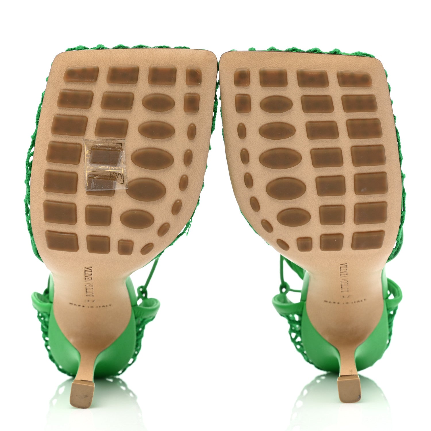 Bottega Veneta Mesh Nappa Stretch Ankle Tie 90mm Sandals 37 Grass 5 of 8