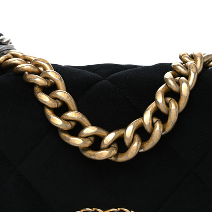 Chanel Velvet Quilted Medium Chanel 19 Flap Black 8 of 10