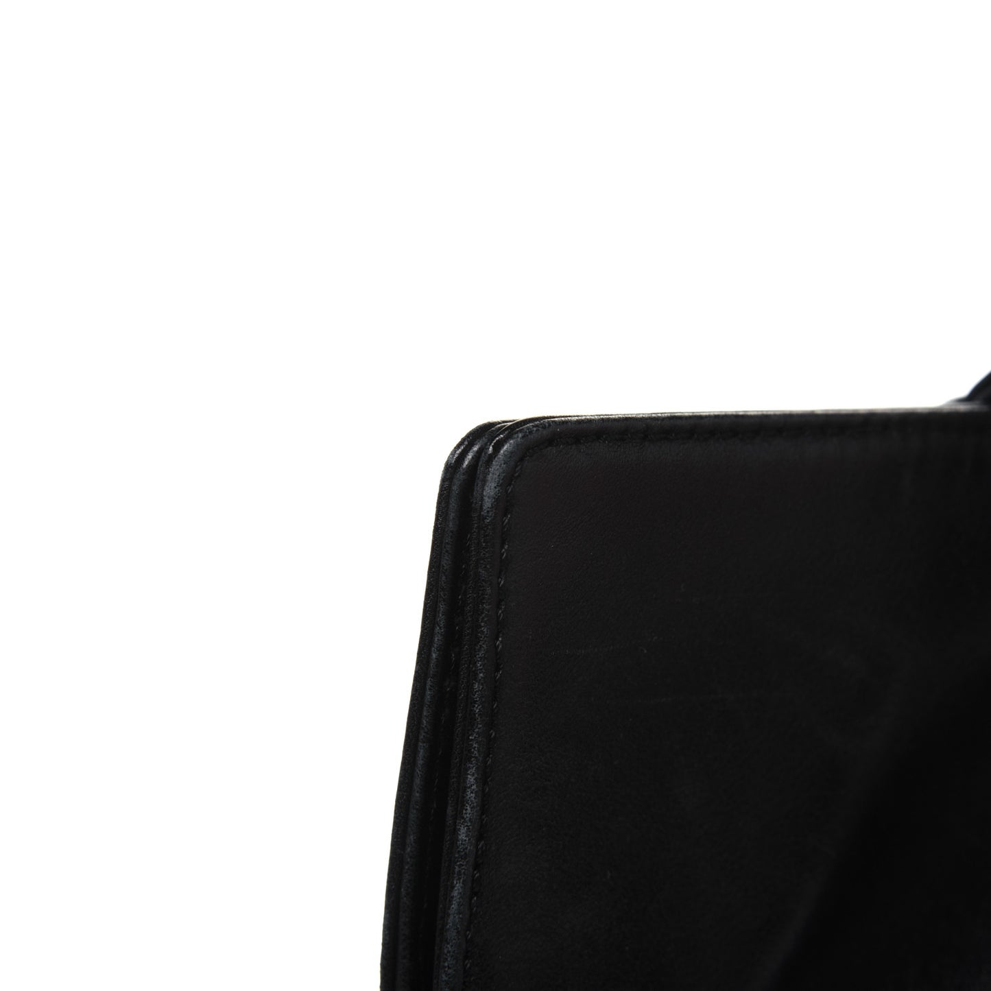 Lambskin CC Stitched Tote Black