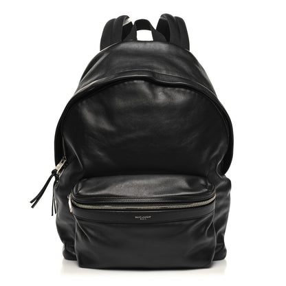 Saint Laurent Calfskin City Backpack Black 1 of 9