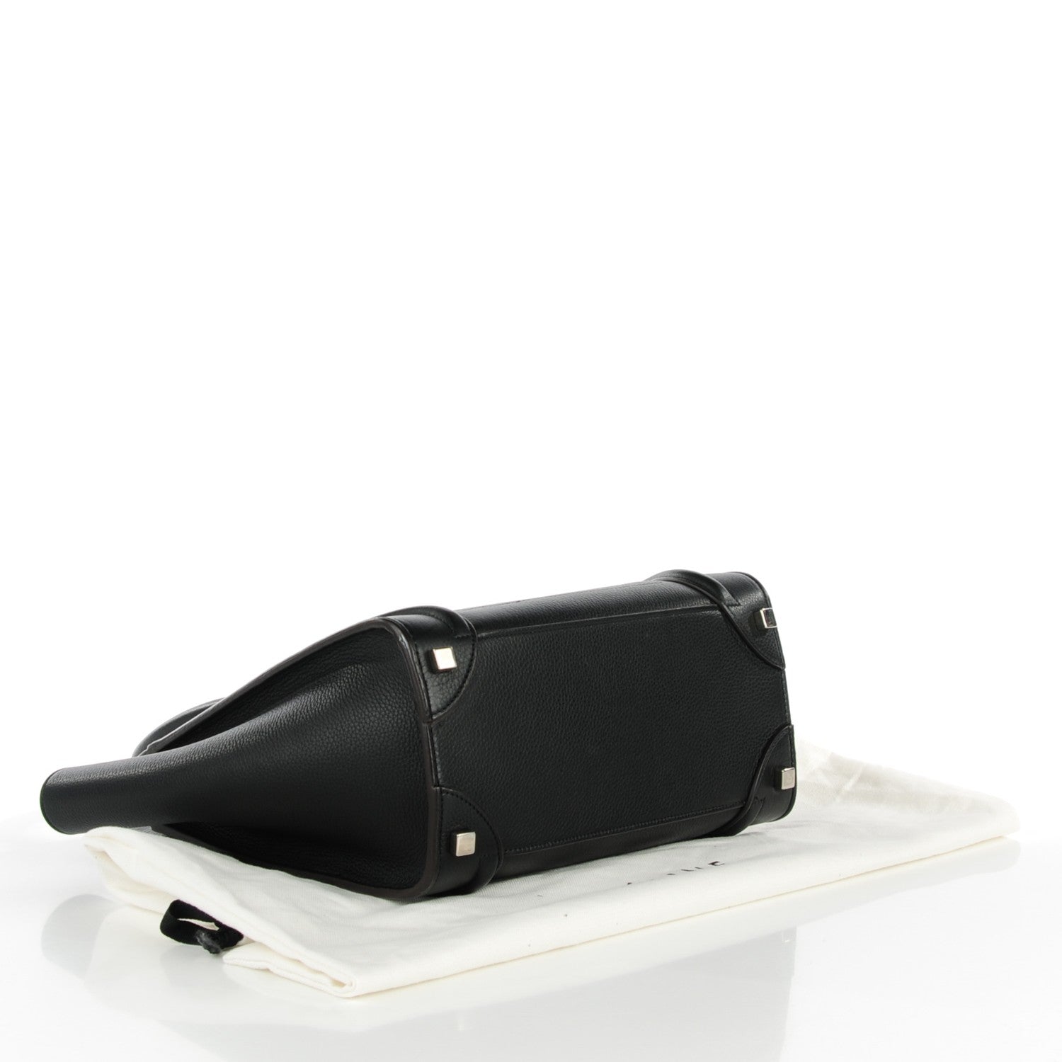 Celine Drummed Calfskin Micro Luggage Black 4 of 7