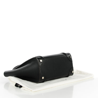 Celine Drummed Calfskin Micro Luggage Black 4 of 7