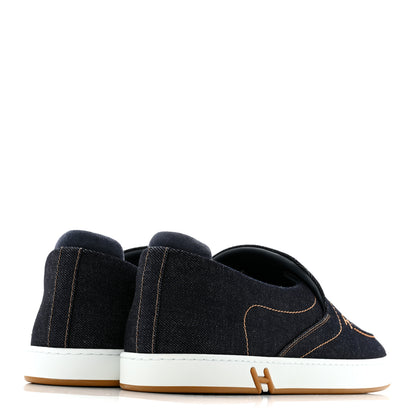 Hermes Denim Mens Kiddy Slip On Sneakers 43 5 of 10
