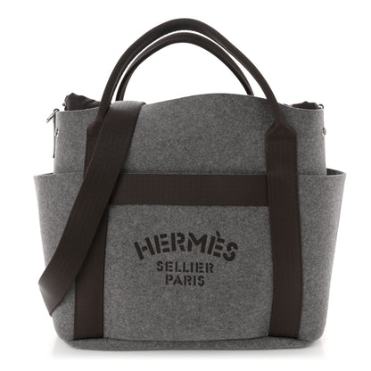 Hermes Felt Sac De Pansage Groom Bag Acier 1 of 12