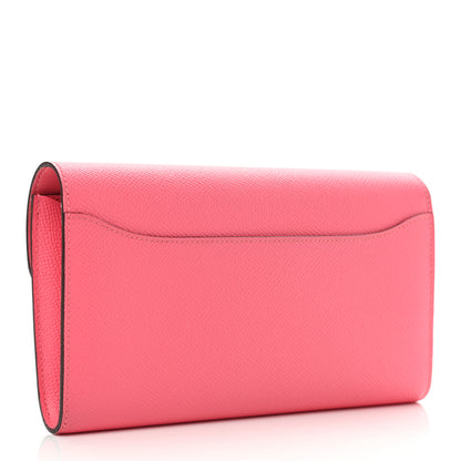 Hermes Epsom Constance Long Wallet Rose Azalee 3 of 7