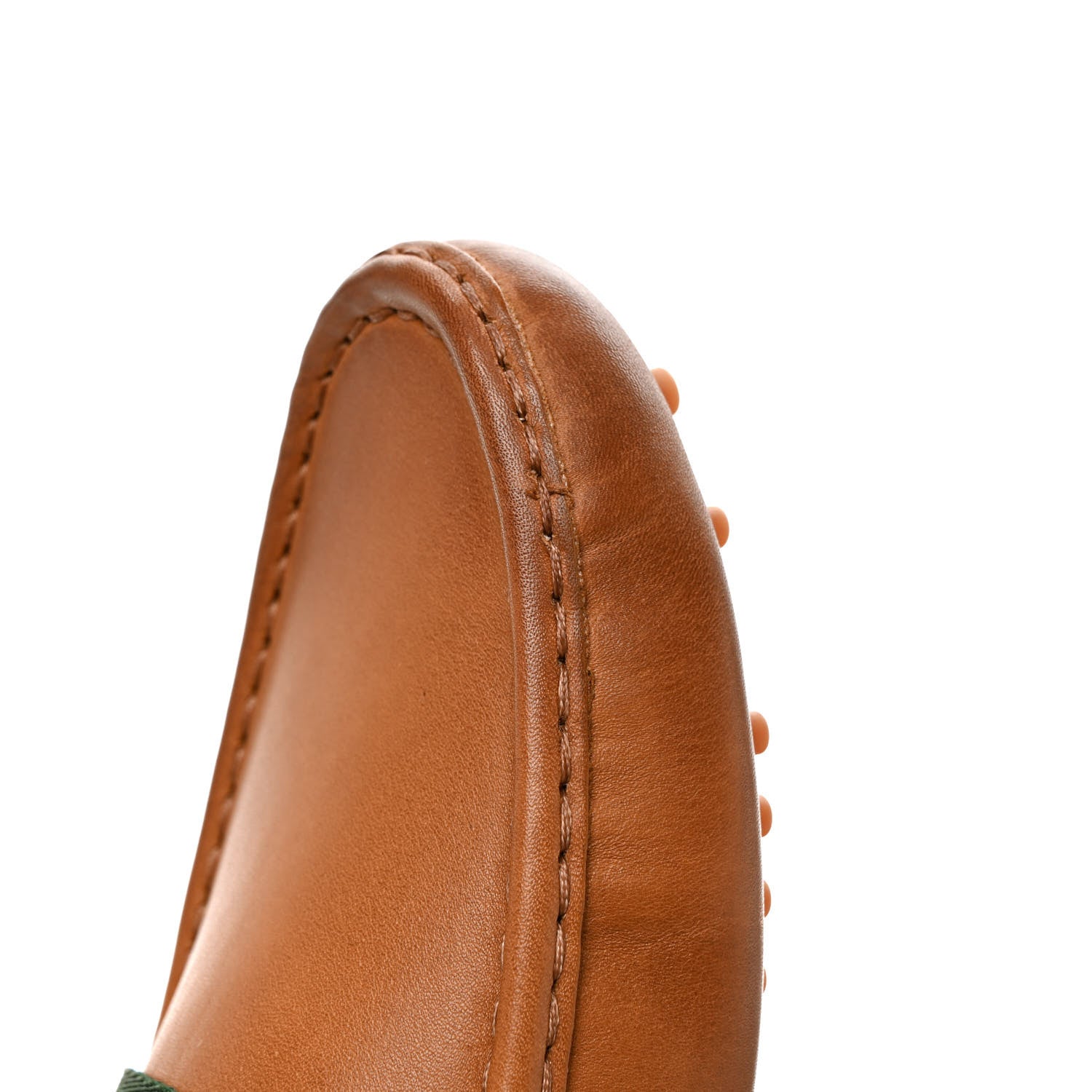 Gucci Salamanca Tamponato Calfskin Web Womens Horsebit Driver Loafers 40.5 Light Cuir 8 of 9