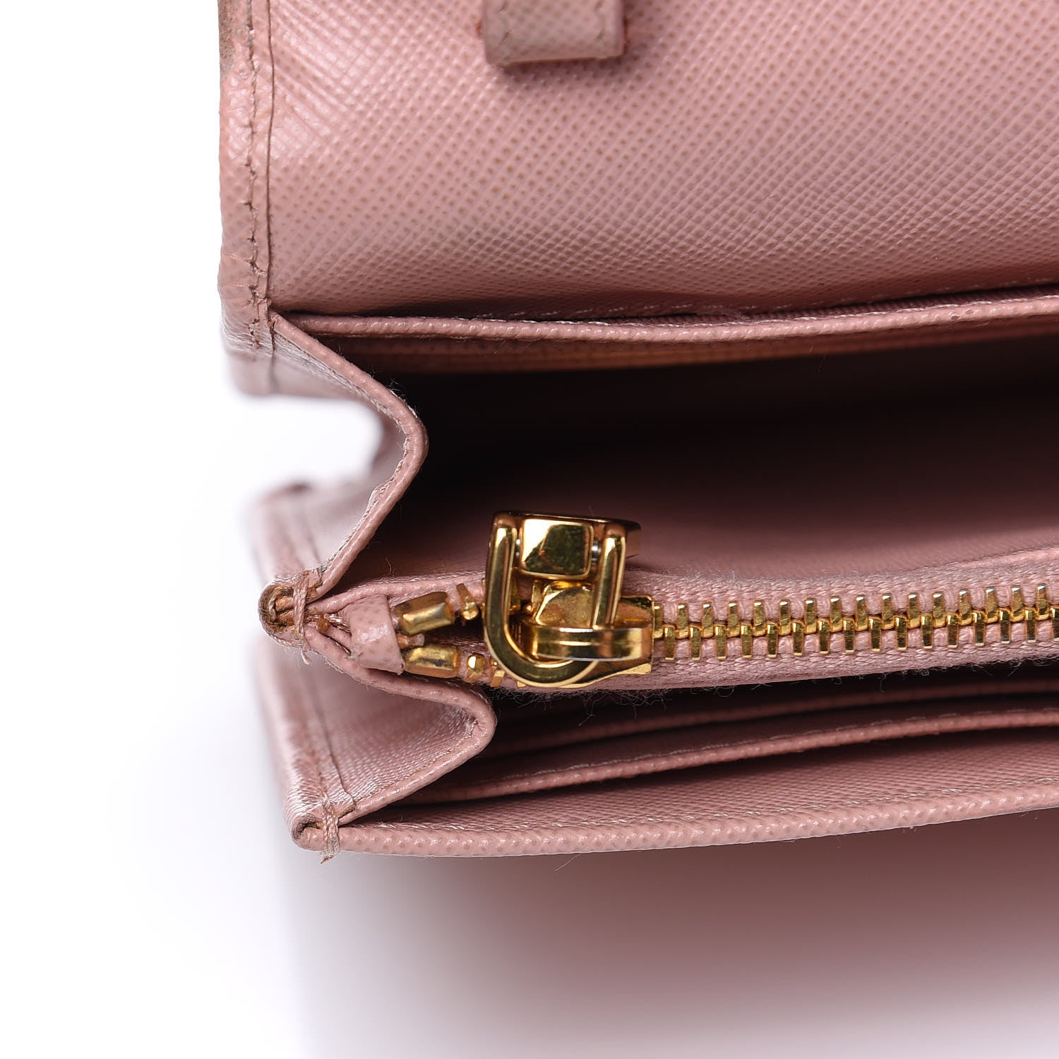 Prada Saffiano Metal Flap Wallet with Strap Orchidea 9 of 24