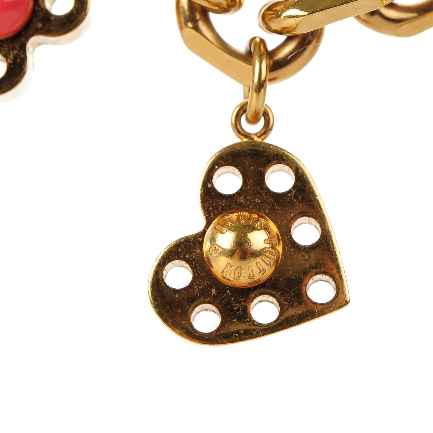 Louis Vuitton Monogram Hide and Seek Necklace Gold 4 of 5