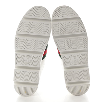 Gucci Calfskin Web Bee Embroidered Womens Ace Platform Sneakers 36 White 6 of 11
