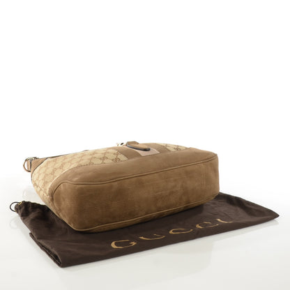 Gucci Monogram Web Medium Jackie O Hobo Brown 4 of 7