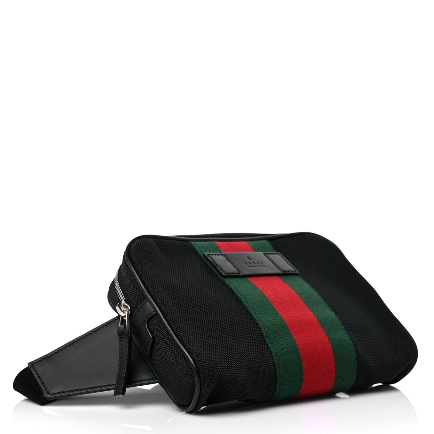 Canvas Web Slim Belt Bag Black