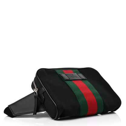 Gucci Canvas Web Slim Belt Bag Black 5 of 15